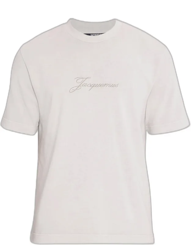 Embroidered Logo Script Crewneck T-shirt