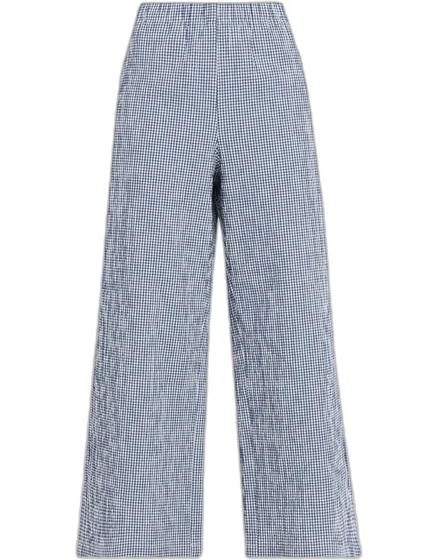 Seersucker Check Organic Cotton Pants