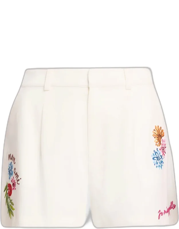 Embroidered Vine Shorts