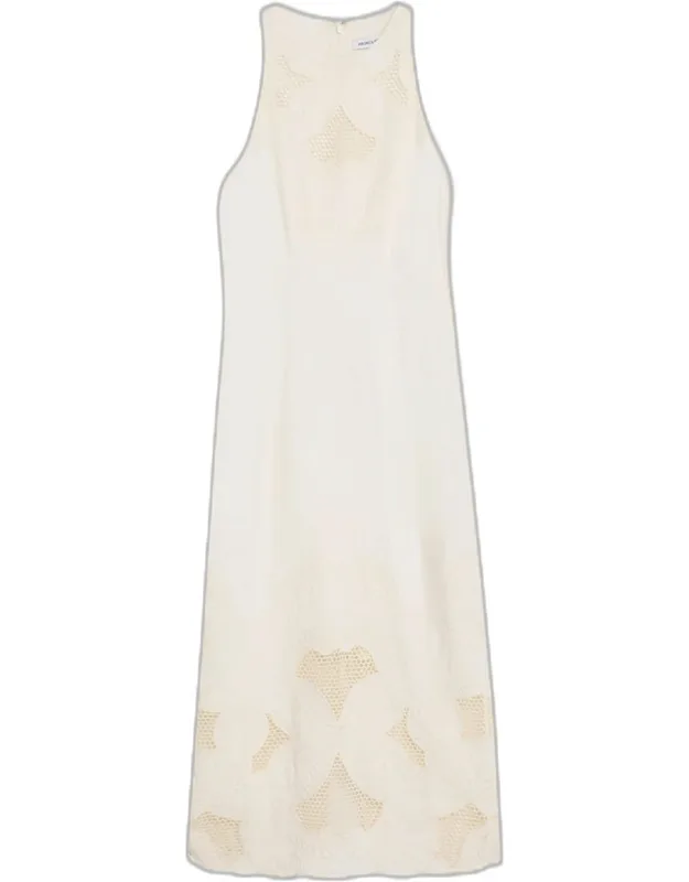 Embroidered Midi Dress