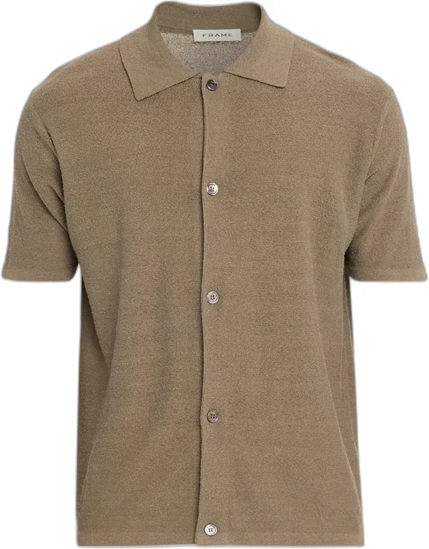 Linen-blend Short-sleeve Shirt