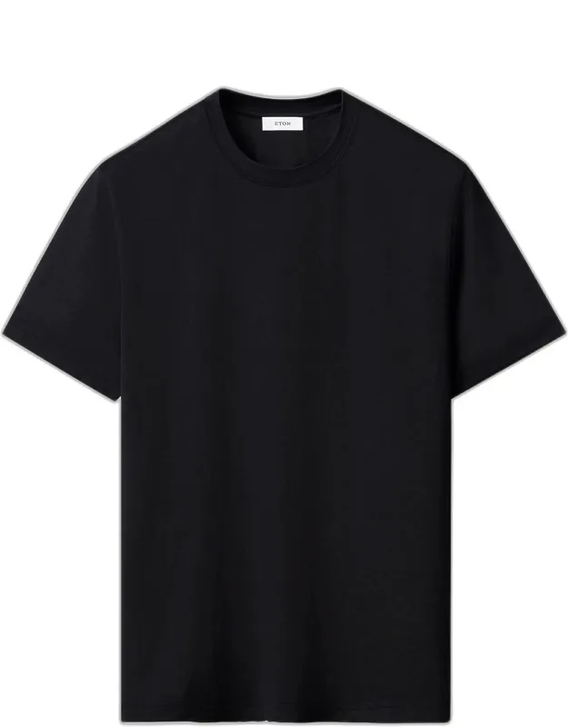 Cotton And Silk Crewneck T-shirt