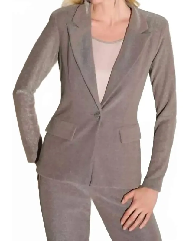 Novelty Knit Fitted Blazer