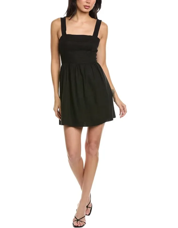 Sleeveless Linen-blend Mini Dress