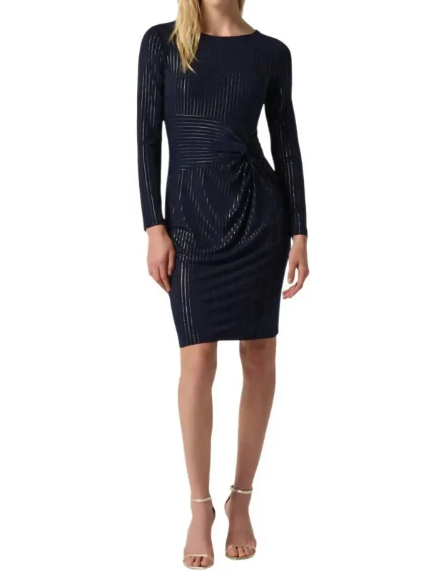 Metallic Pinstripe Dress