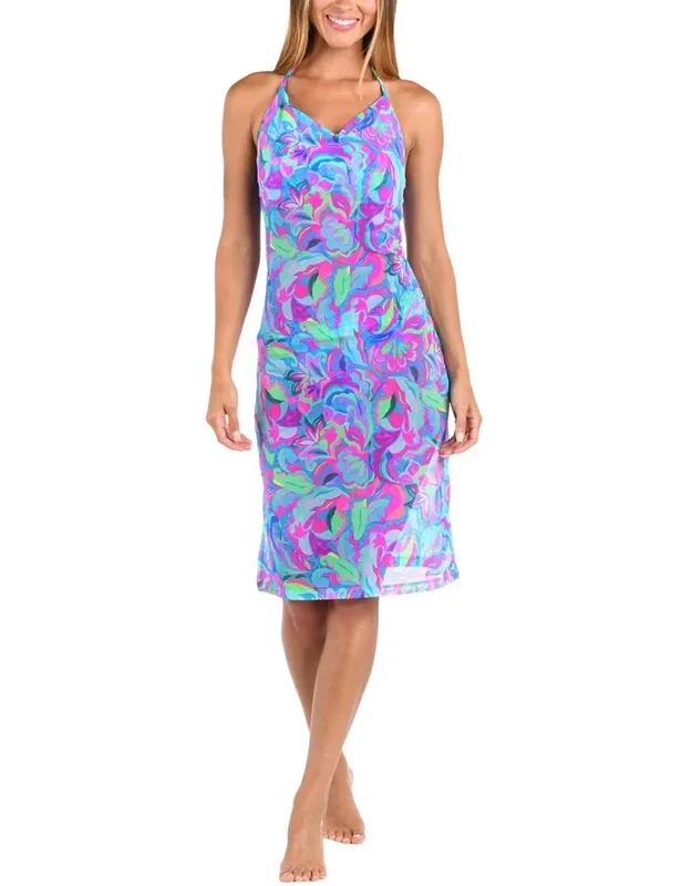 Swirltopia Halter Midi Dress