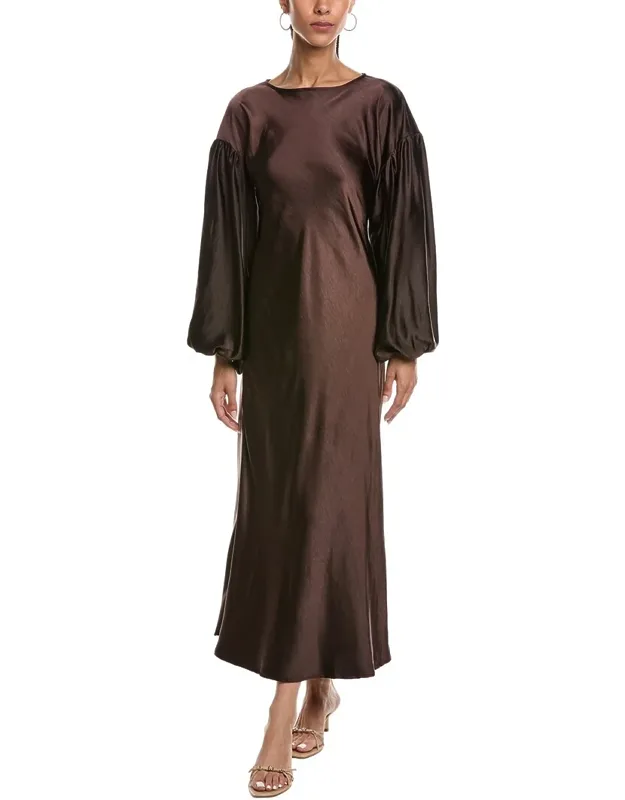 Balloon Sleeve Maxi Dress