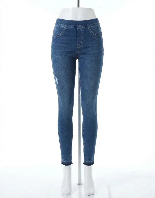 Distressed Ankle Skinny Jeans