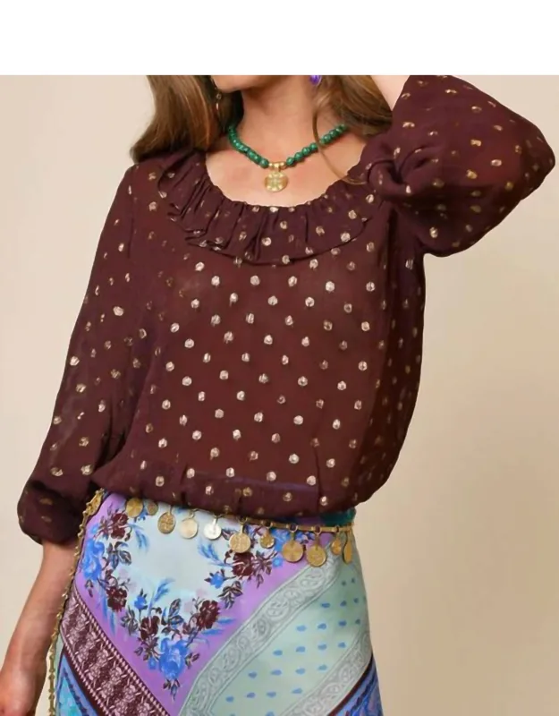 Alora Metallic Top