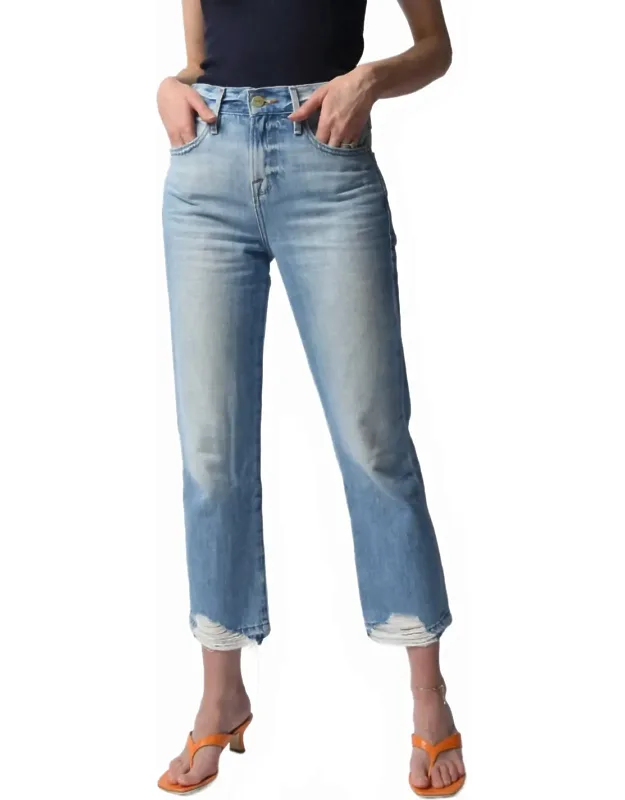 Hollywood Crop Released Hem Jeans