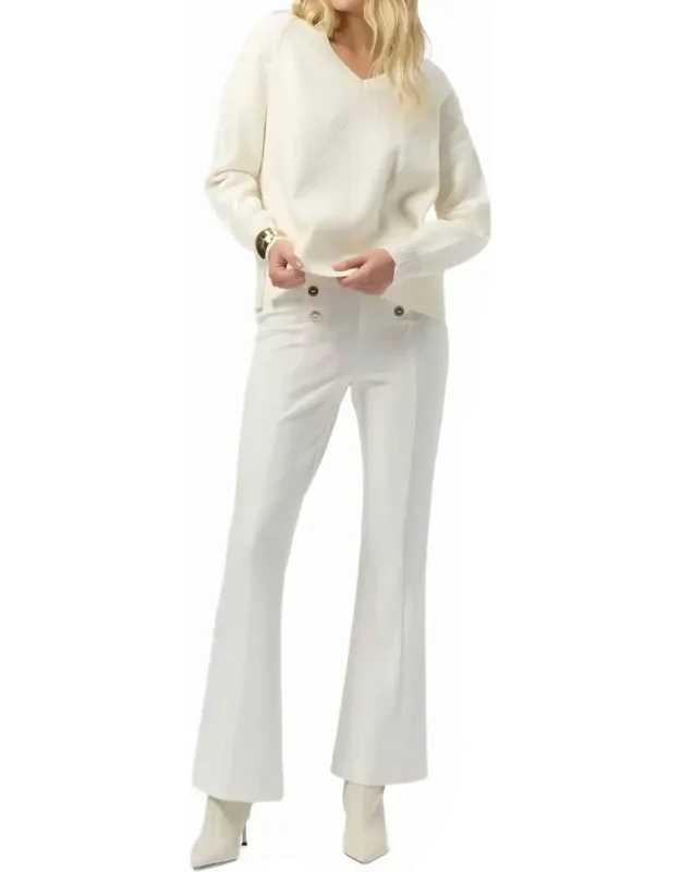 Heavy Knit Flared Pull-on Pants