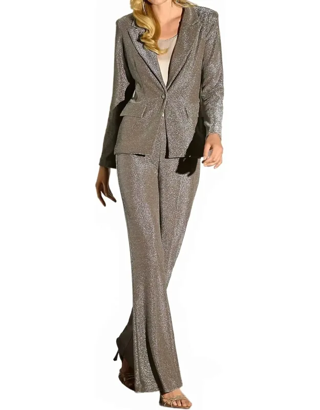 Novelty Knit Flared Pull-on Pants