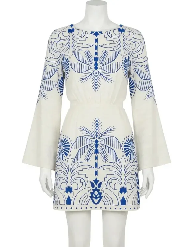 Tahina Airy Palm Mini Dress