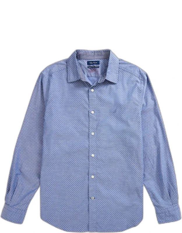 Classic Fit Dot Print Oxford Shirt