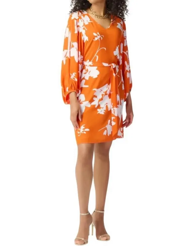 Floral V Neck Dress