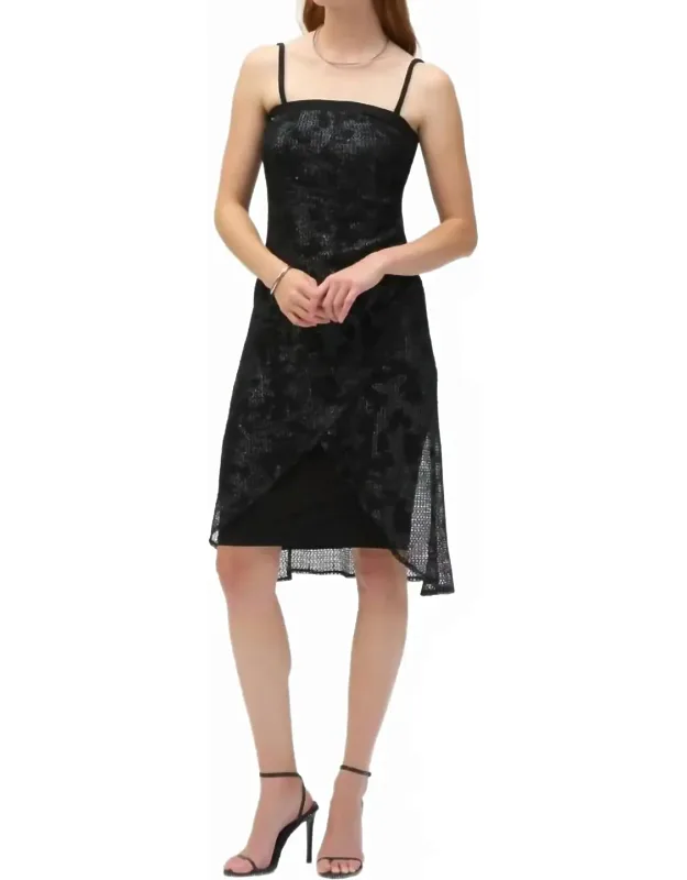 Foiled Strapless Sheath Dress