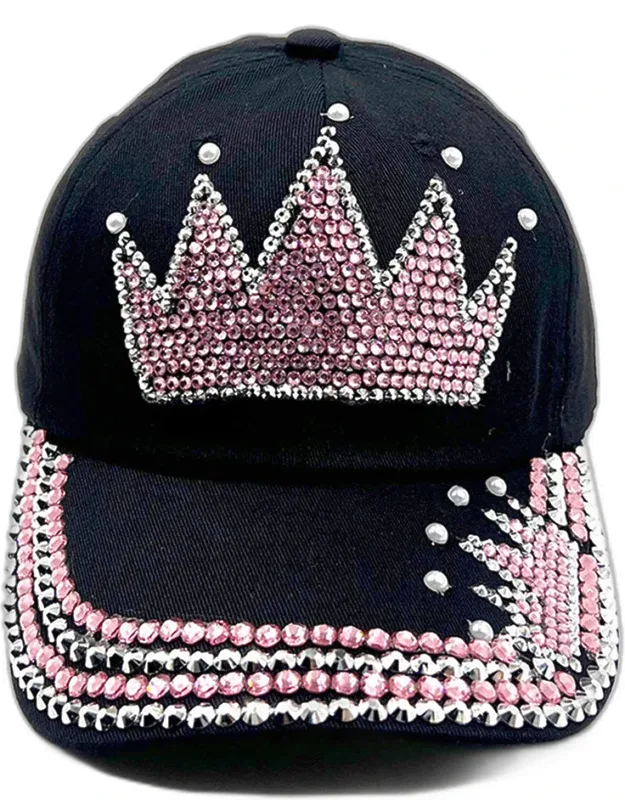 Embellished Bling Crown Studded Baseball Cap