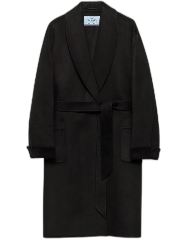 Cashmere Long Wrap Coat