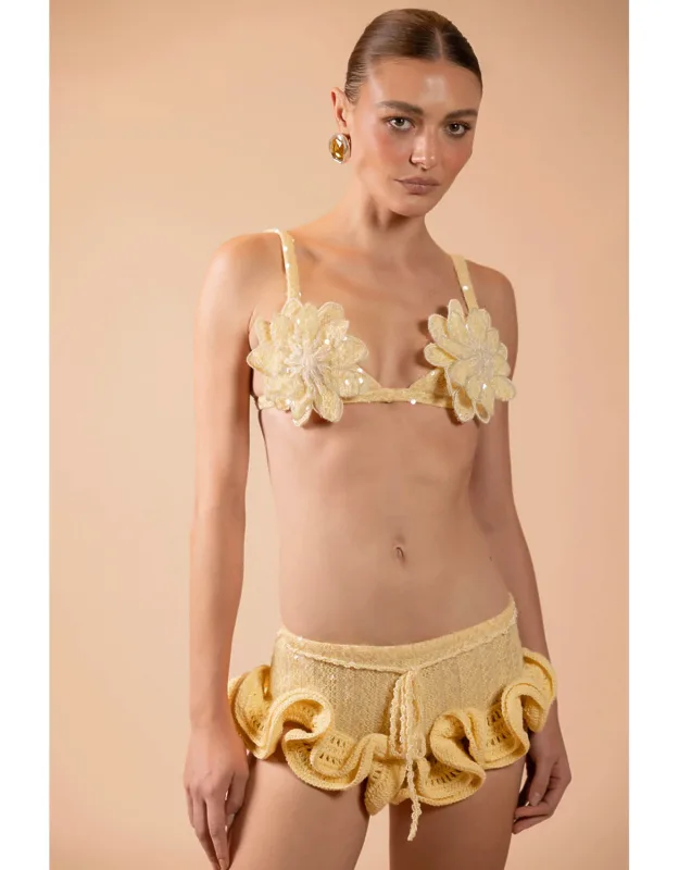 Crochet Embroidered Bra Top