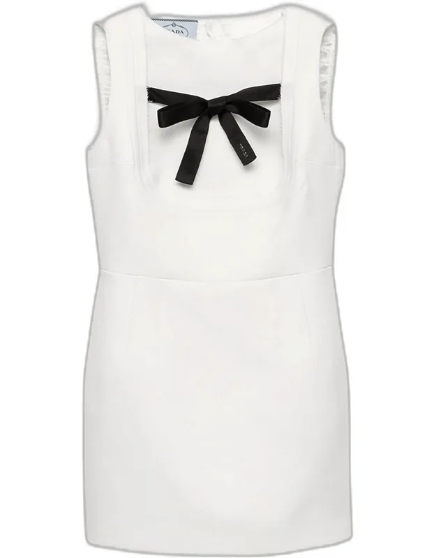 Bow Sleeveless Mini Dress