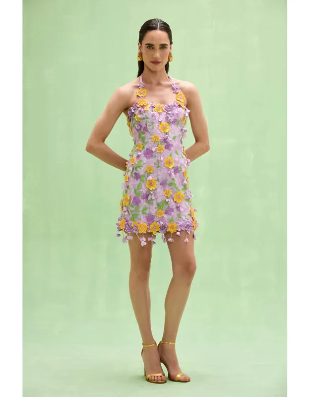 Tulle Pina Embroidered Mini Dress