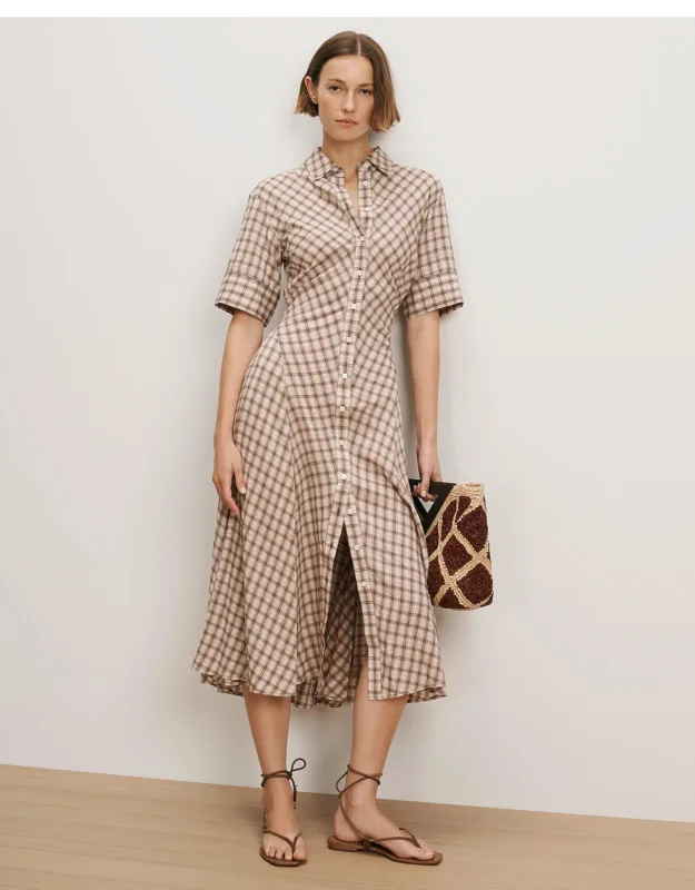 Perenna Plaid Shirtdress