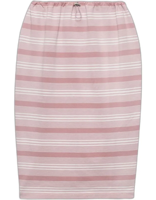 Striped Jersey Pencil Skirt