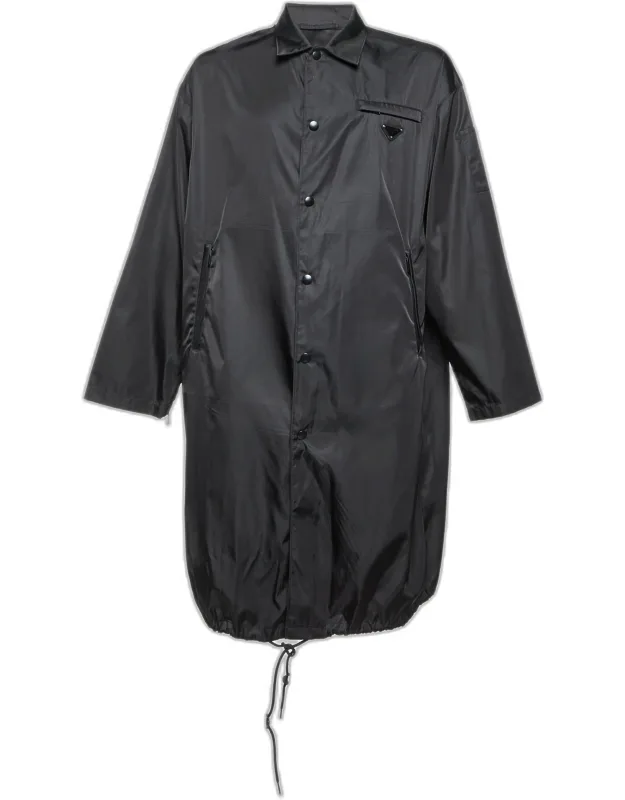 Nylon Mid-length Trench Coat