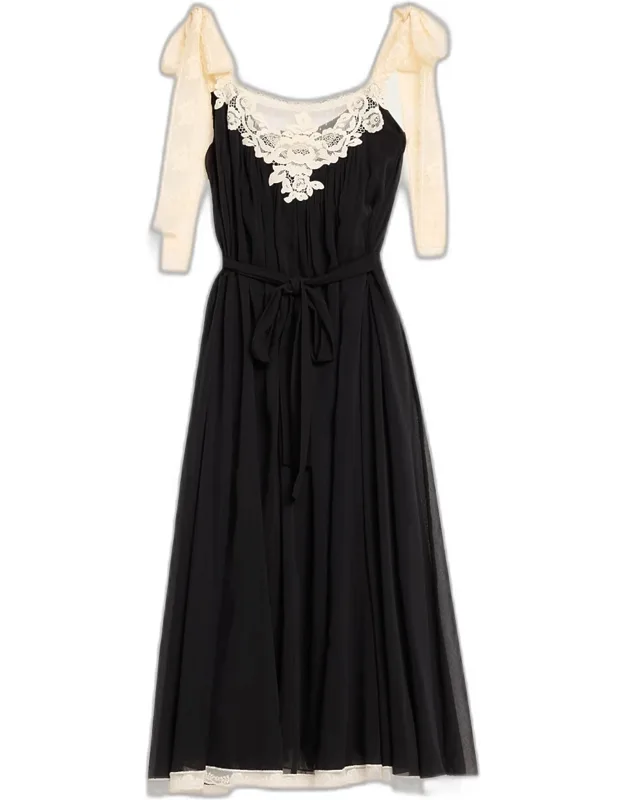 Lace Slip Midi Dress
