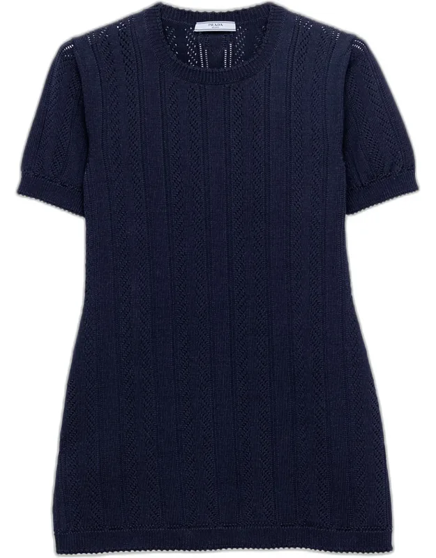 Openwork Cotton Mini Dress