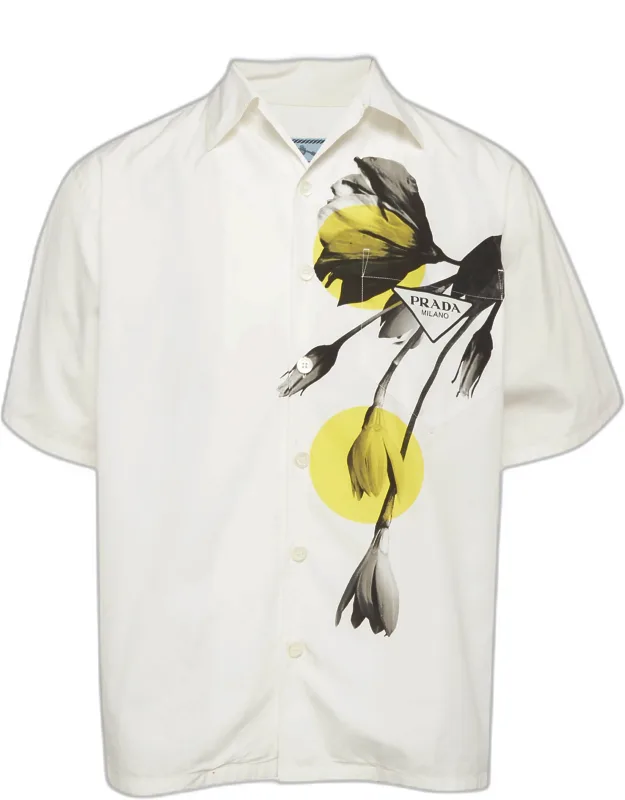 Printed Cotton Short Sleeve Shirt