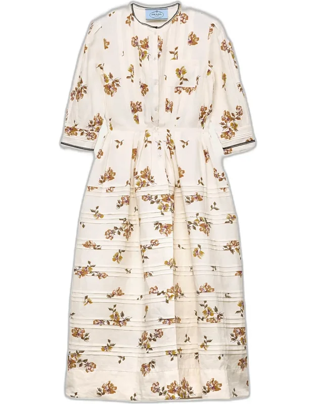 Printed Linen Dress