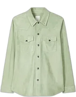 Light Green Suede Western Shirt