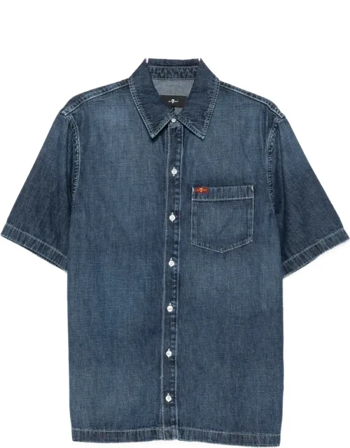 Short-sleeve Chest-pocket Shirt