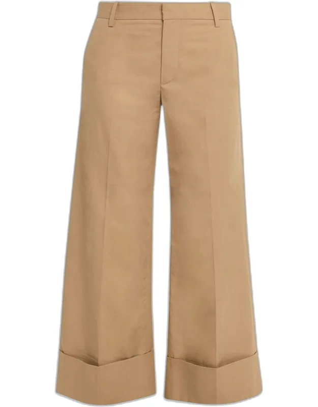 The Cuffed Slim Palazzo Trousers