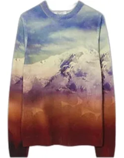 Sael Mountain Print Cashmere Sweater