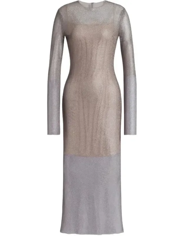 Two-tone Silver Mesh Dress