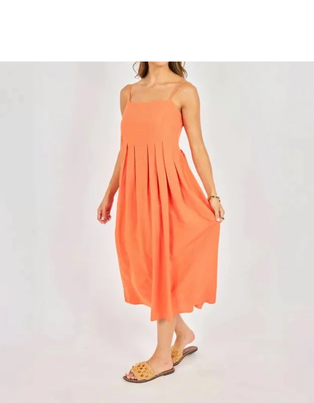 Pleated Midi Dress