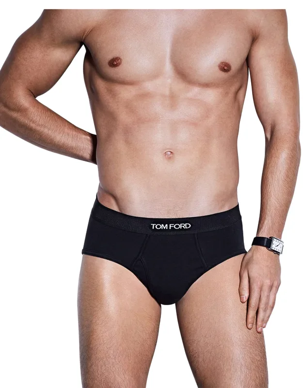 Jacquard Logo Cotton Briefs