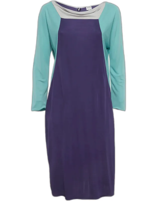 Color Block Jersey Mini Dress