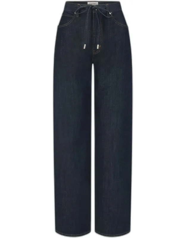 The Off-duty Drawstring Bow Jeans