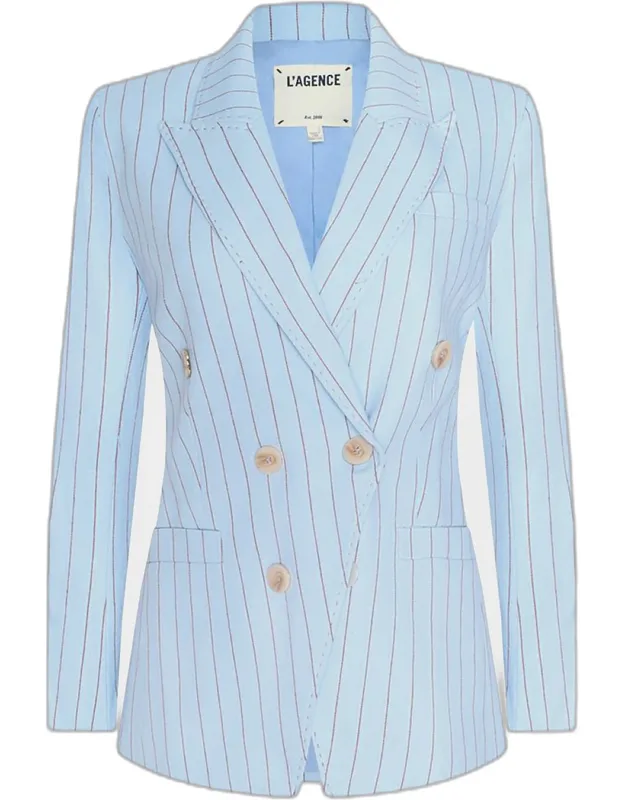 Kyomi Pinstripe Double-breasted Blazer