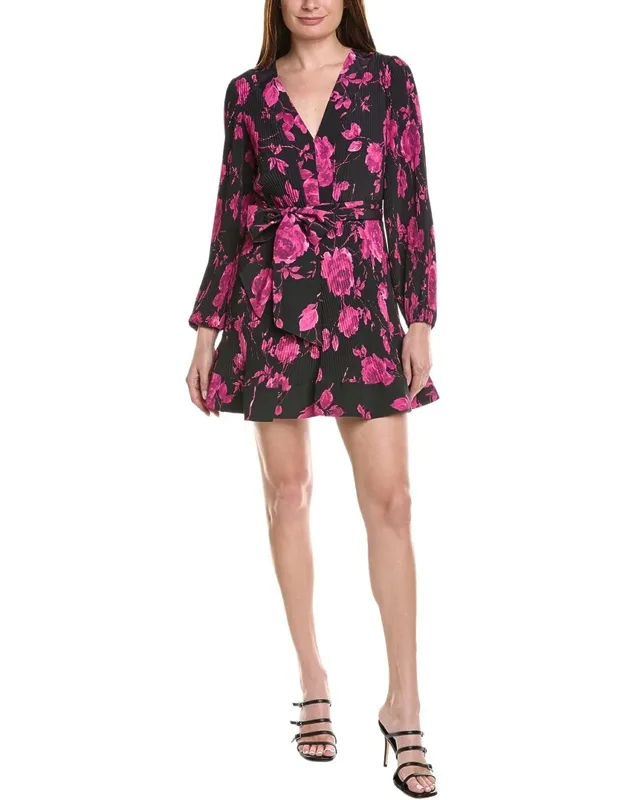 Liv Amarilla Rose Allover Pleated Mini Dress
