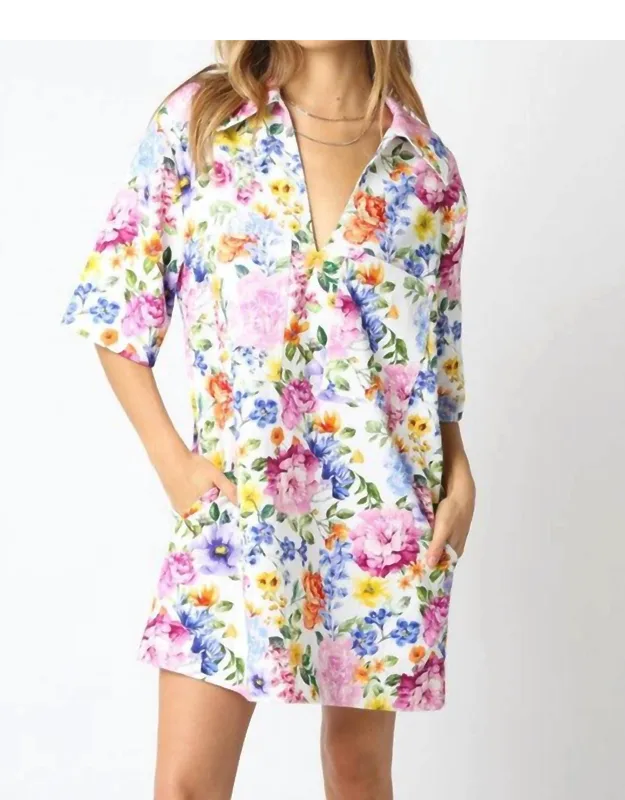 Floral Denim Dress