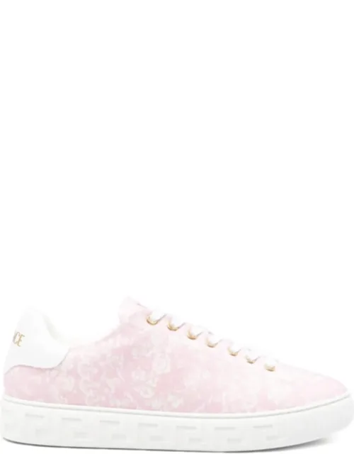 Barocco Greca Floral Pattern Sneakers