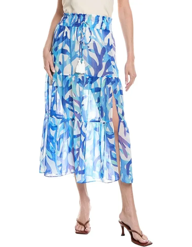 Jem Under The Sea Tiered Chiffon Midi Skirt