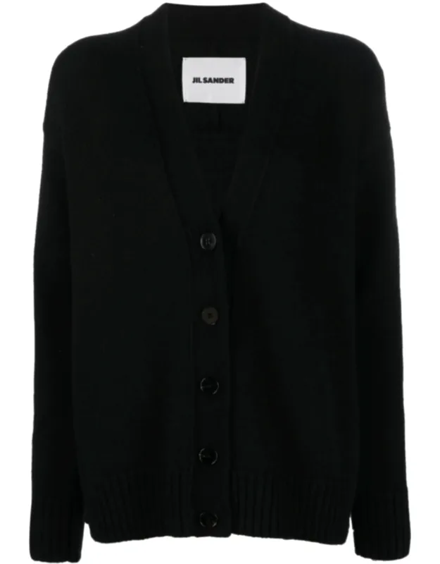 Boxy Cashmere V-neck Cardigan
