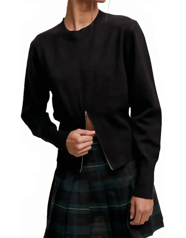 Zip Detail Pullover Sweater