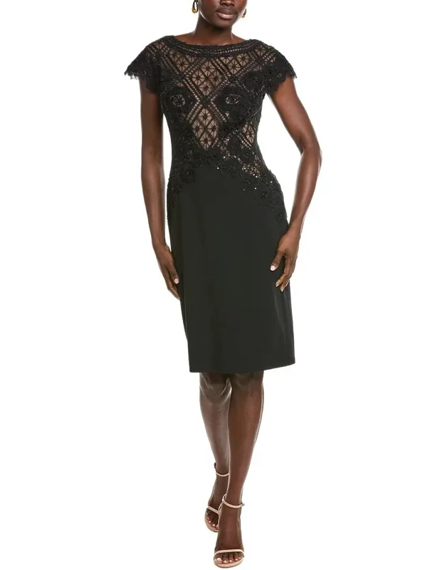 Embroidered Bodice Cocktail Dress