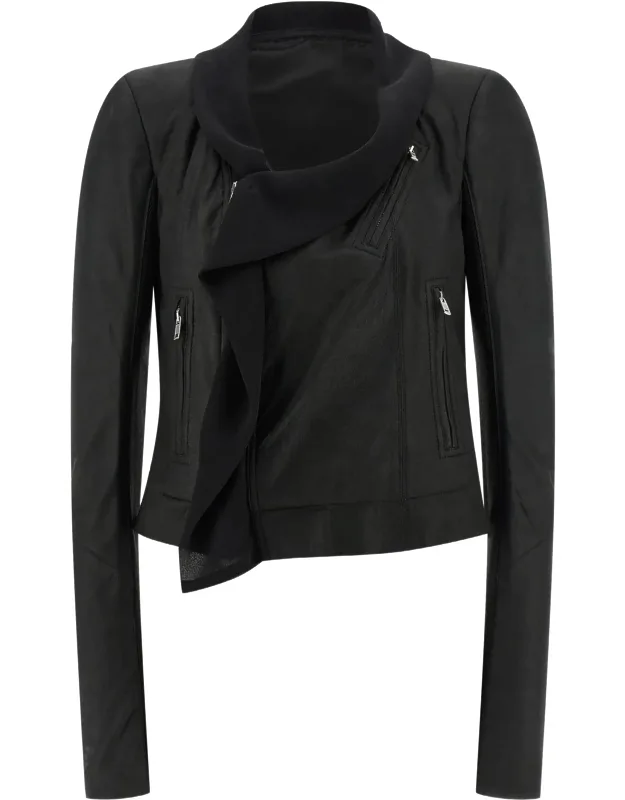 Scarf Biker Cropped Jacket